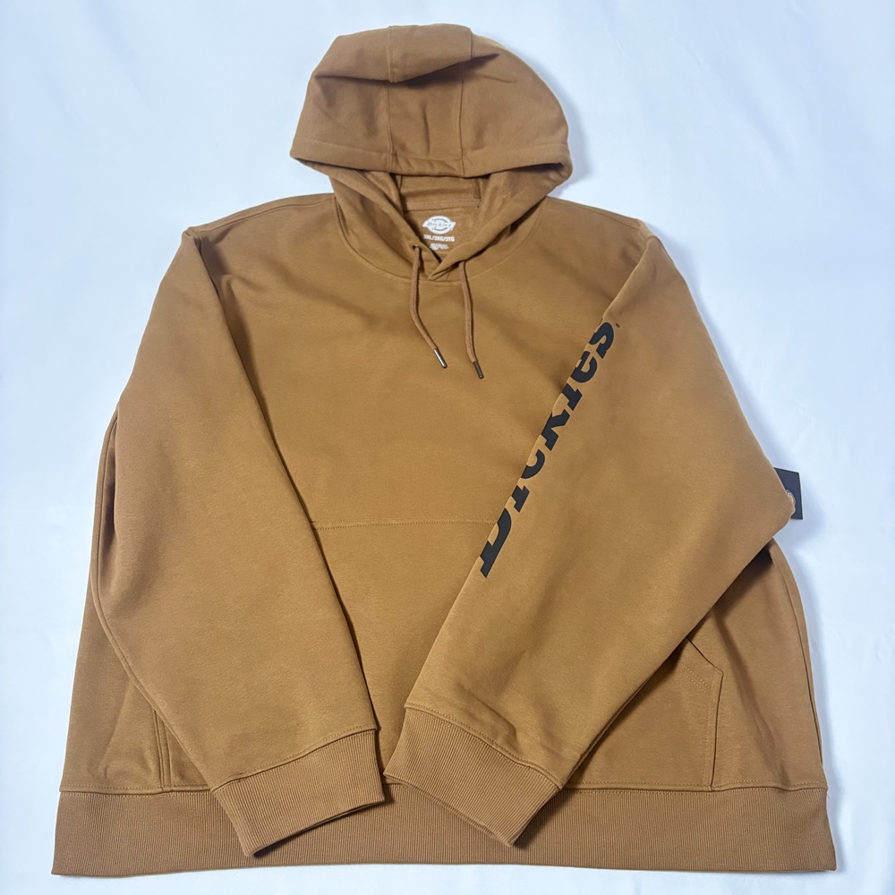 Dickies Men's Pullover Fleece Hoodie Brown Size 3XL Big & Tall Workwear NWT - Picture 4 of 9